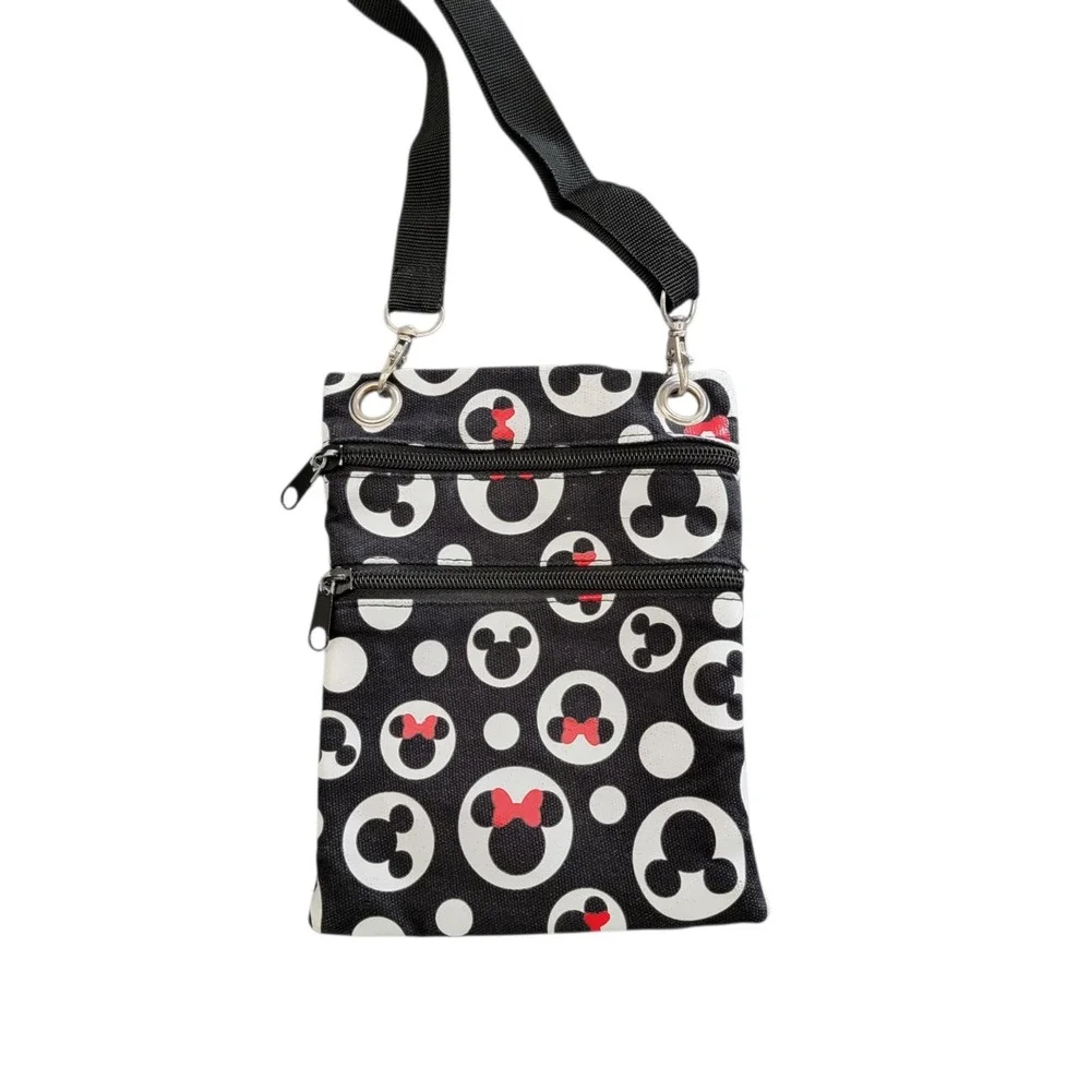 Disney‎ Mickey Mouse Bag Set 3 Piece Tote Crossbody Purse Laptop Sleeve Black